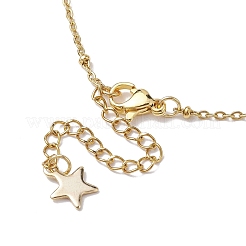 Ожерелья с подвесками из натуральных смешанных драгоценных камней и латуни&nbsp;NJEW-JN04679