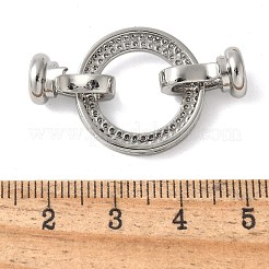 Проложить латунный прозрачный кубический цирконий над застежками&nbsp;KK-M320-24P