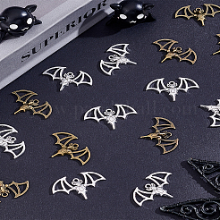 Тема Хэллоуина 50 шт. 2-х цветные подвески из сплава в тибетском стиле&nbsp;FIND-LP0001-89