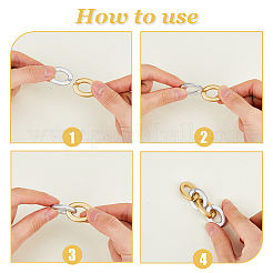 240 шт. 6 стильных непрозрачных акриловых соединительных кольца&nbsp;OACR-FH0001-037