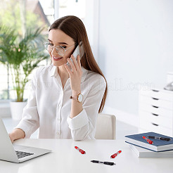 6шт 2 цвета пластиковые ручки-роллеры&nbsp;AJEW-GF0006-96