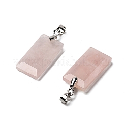 Ограненные подвески из натурального розового кварца&nbsp;G-U031-04P-01