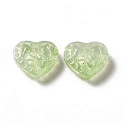 Спрей окрашены прозрачные стеклянные бусины GLAA-J102-06