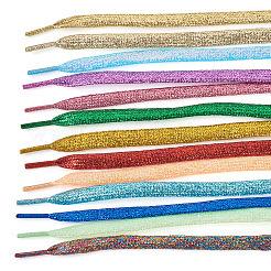 13 пара шнурков из полиэстера двух цветов&nbsp;AJEW-TA0002-71