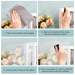 ПВХ водонепроницаемая декоративная наклейка для витрины&nbsp;DIY-WH20007-17G