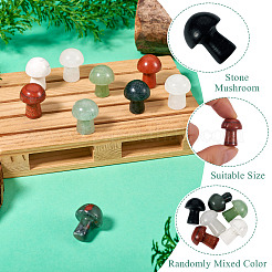 10шт. Фигурки грибов из натуральных и синтетических драгоценных камней&nbsp;G-TA0002-08