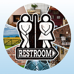 Старинный металлический оловянный знак&nbsp;AJEW-WH0409-058