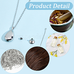 Ожерелья с подвеской в виде урны для праха из нержавеющей стали в форме слезы 201&nbsp;DIY-CN0003-40P