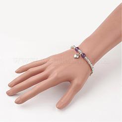 Тибетский стиль сплава шарм браслеты&nbsp;BJEW-JB02647-06