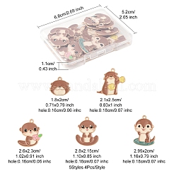 20шт 5 стиля подвески из сплава с эмалью&nbsp;ENAM-FS0003-06