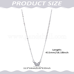 1 шт. ожерелье с подвеской в виде бабочки из цинкового сплава со стразами для женщин&nbsp;NJEW-LP0003-23