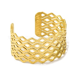 Ионное покрытие (ip) 304 нержавеющая сталь манжеты браслеты для женщин&nbsp;BJEW-B104-13G