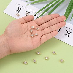 Цветок латунь микро проложить кубический цирконий звенья разъемы&nbsp;LS-X-ZIRC-L054-09KCG-NR