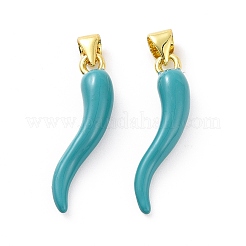 Подвески из латуни с покрытием из эмали&nbsp;KK-C008-19G-02