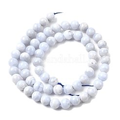 Натуральный голубой кружевной агат бисер нитей&nbsp;G-G344-A06-6mm