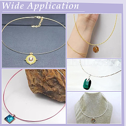 80 шт. 2-цветный шнур из нержавеющей стали для ожерелья&nbsp;TWIR-UN0001-17