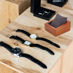 Прямоугольные деревянные подставки для часов&nbsp;ODIS-WH0017-110A