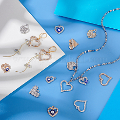 48шт 12 стиля подвески из сплава со стразами&nbsp;FIND-GA0007-12