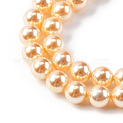 УФ-покрытие перламутровые стеклянные жемчужные бусины нити&nbsp;GLAA-F128-01A-T6