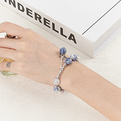 Природный содалит бисер нитей&nbsp;G-OC0001-66-10mm