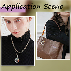 6шт. брелок из смешанных натуральных/синтетических драгоценных камней&nbsp;KEYC-SC0001-09