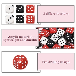 60шт 3 цвета акриловые бусины&nbsp;OACR-YW0003-97
