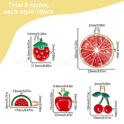 50шт 5 стиля подвески из сплава с эмалью&nbsp;ENAM-SC0005-65