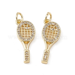 Латунные микропаве прозрачные подвески с фианитом&nbsp;KK-E068-VB143