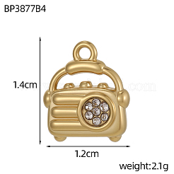 Подвески из нержавеющей стали 304 с микропаве из кубического циркония&nbsp;STAS-OY010-47G