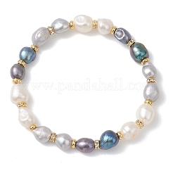 Браслеты из натуральных пресноводных жемчугов для женщин&nbsp;BJEW-JB13387