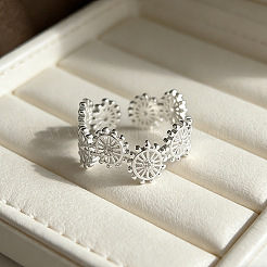 Кольцо-манжета из латуни с выемкой в виде колеса обозрения для женщин&nbsp;WGFFB0A-01