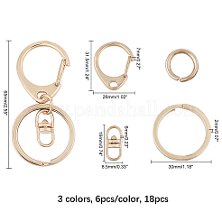 Сплав застежка брелок выводы&nbsp;KEYC-OC0001-002