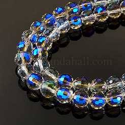 2 нить гальванических прозрачных стеклянных бусин&nbsp;EGLA-TA0001-34B