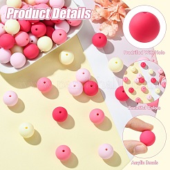 Прорезиненные стиль непрозрачной акриловые бусины&nbsp;MACR-CJC0009-02E