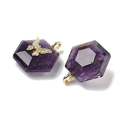 Граненые подвески из натурального аметиста&nbsp;G-P585-01G-06
