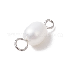 Подвески с разъемом для риса из натурального культивированного пресноводного жемчуга&nbsp;PALLOY-JF04186-01