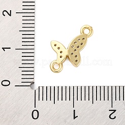 Подвески/звенья из латуни с прозрачным кубическим цирконием&nbsp;FIND-L019-07G-07