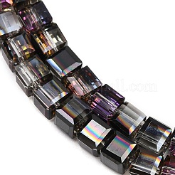 Стеклянные бусины с гальваническим покрытием &nbsp;EGLA-B011-07A-HP02