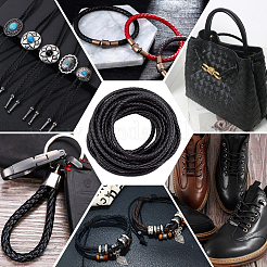 5-метровый плетеный кожаный шнур с сердечником&nbsp;WL-BBC0001-01B-02