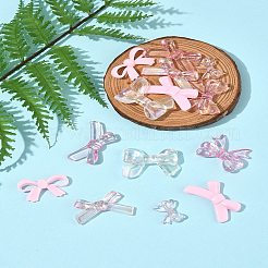 70шт 7 стиля непрозрачные и прозрачные акриловые бусины&nbsp;MACR-FS0002-14