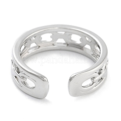 Стойка покрытие латунь открытые манжеты кольца&nbsp;RJEW-Z059-08P