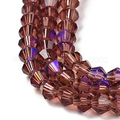 Прозрачные стеклянные бусины гальваническим пряди&nbsp;LS-GLAA-F029-3mm-D05