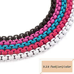 5 метр 5 цвета окрашенные распылением латунные цепные коробки&nbsp;CHC-TA0001-01