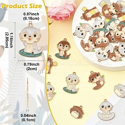 30шт 10 цвета сплава эмалевые подвески&nbsp;ENAM-YW0006-55