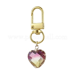 6 шт. 6 стиля сердце/капля k9 стекло имитация турмалина подвески украшение&nbsp;HJEW-JM03011