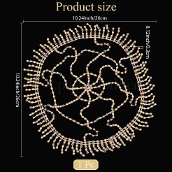 Сетчатые повязки на голову из сплава со стразами&nbsp;OHAR-WH20007-05G-01