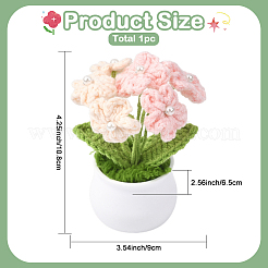 1 шт. вязаный вручную цветок для горшечных растений&nbsp;DJEW-SC0001-15E