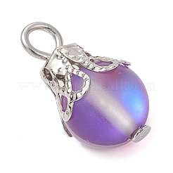 Круглые подвески из синтетического лунного камня&nbsp;PALLOY-JF03133-02