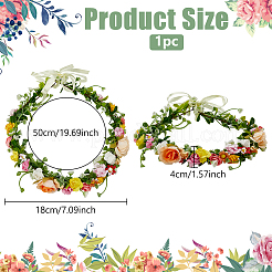 Пластиковые резинки для волос в виде цветов&nbsp;OHAR-WH0011-66