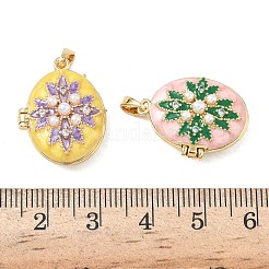 Латунь эмаль Locket подвески&nbsp;KK-F923-02A-G